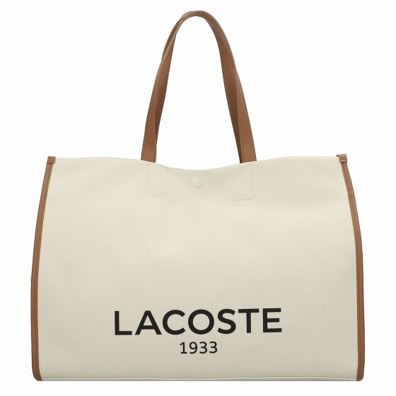 Lacoste Heritage Canvas Shopper Bag 40 cm natural tan