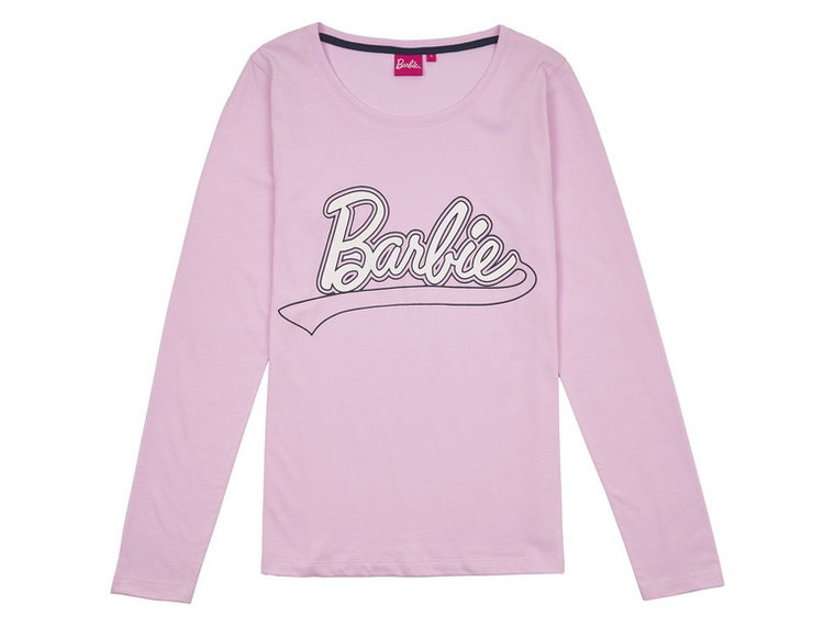 Piżama damska z bawełną z kolekcji Barbie (koszulka + spodnie)