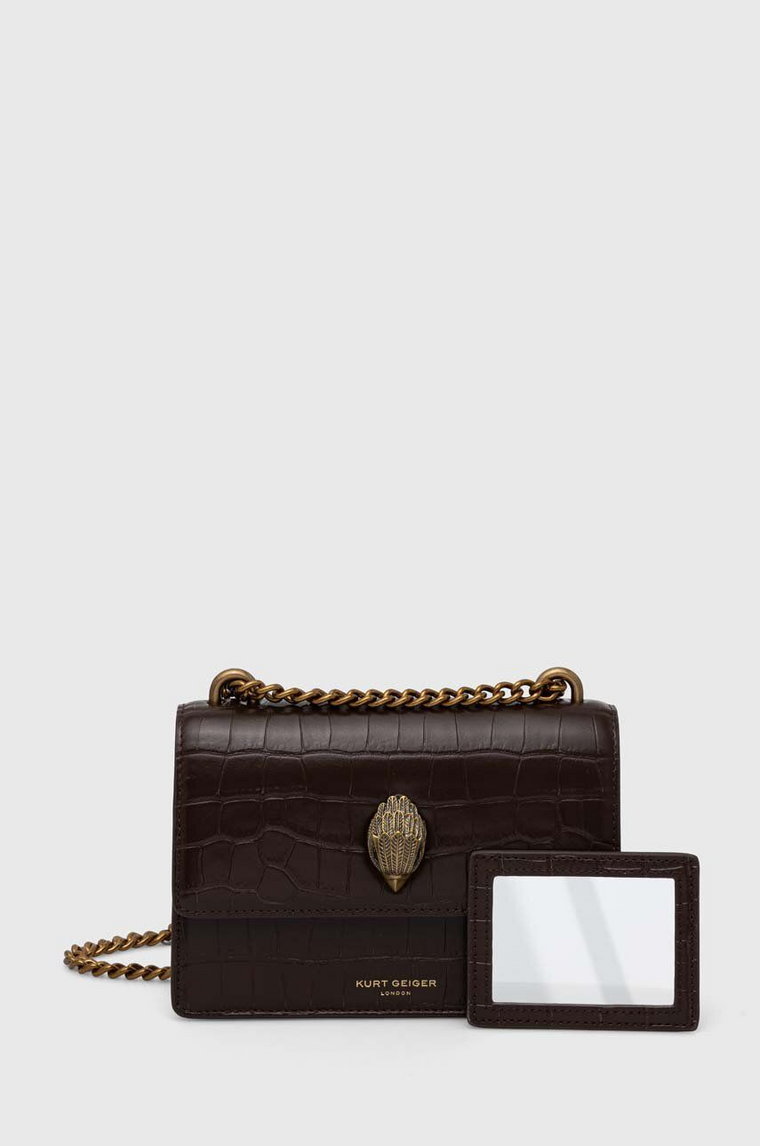 Kurt Geiger London torebka skórzana SHOREDITCH SM CROSS BODY kolor brązowy 9540531149