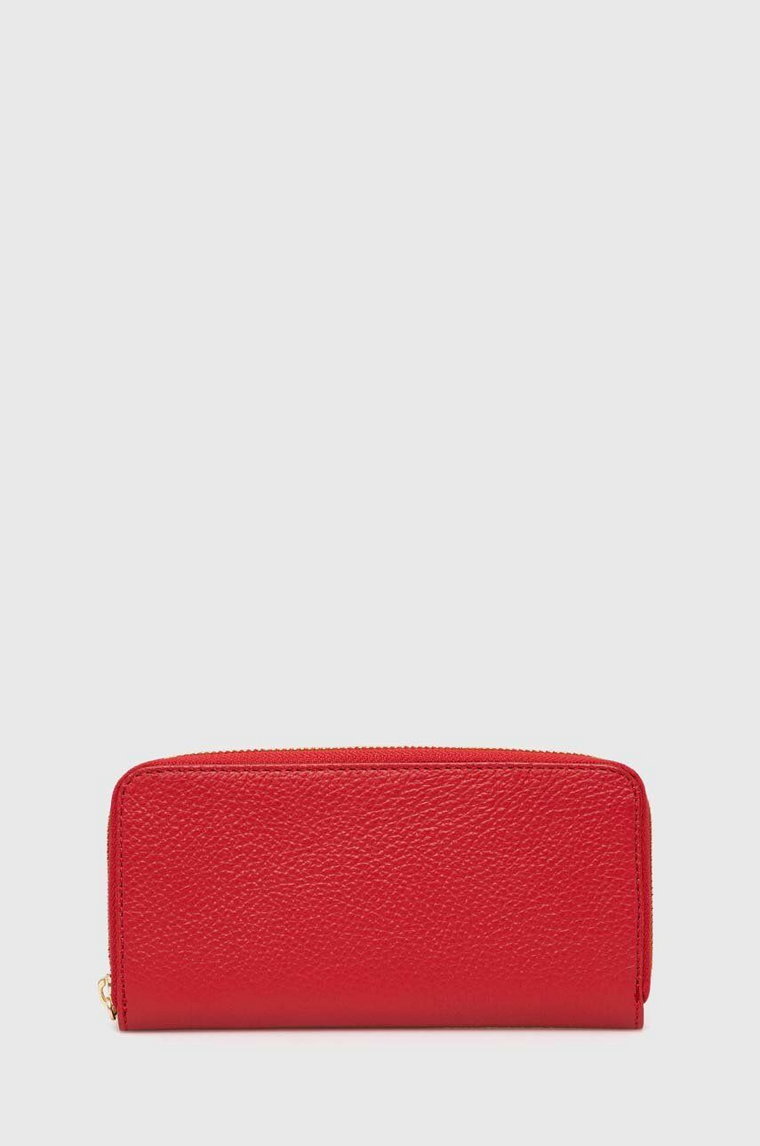 Answear Lab portfel skórzany damski kolor czerwony