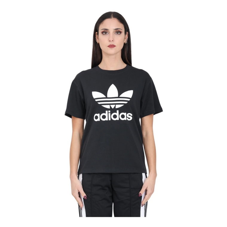 Czarna Trefoil Regular T-shirt Adidas Originals