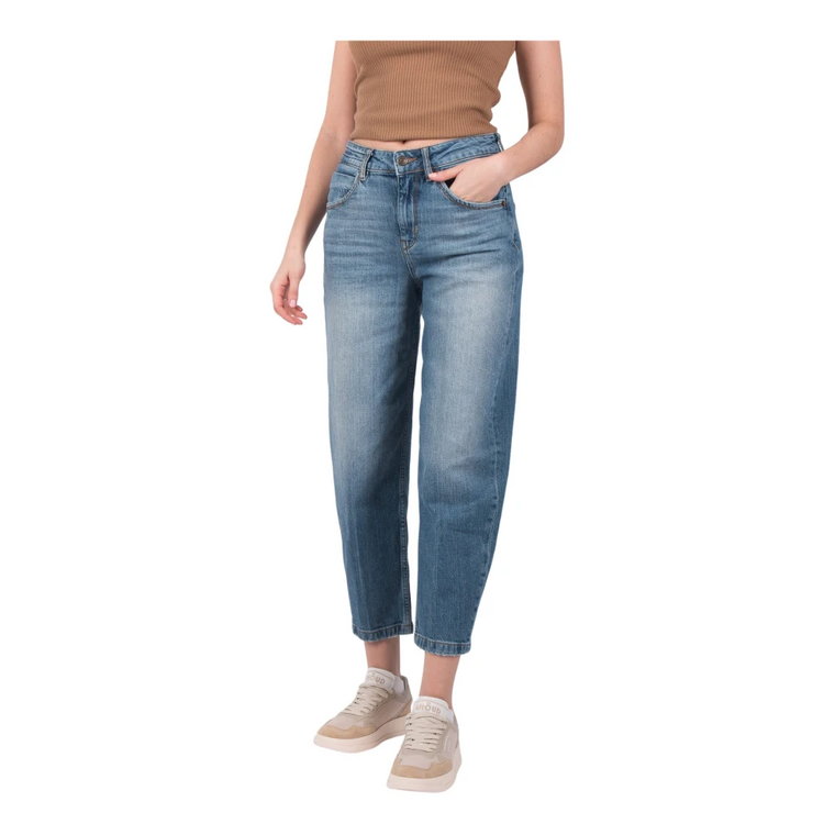 Stylowe Cropped Jeansy - Niebieskie 26/34 Drykorn