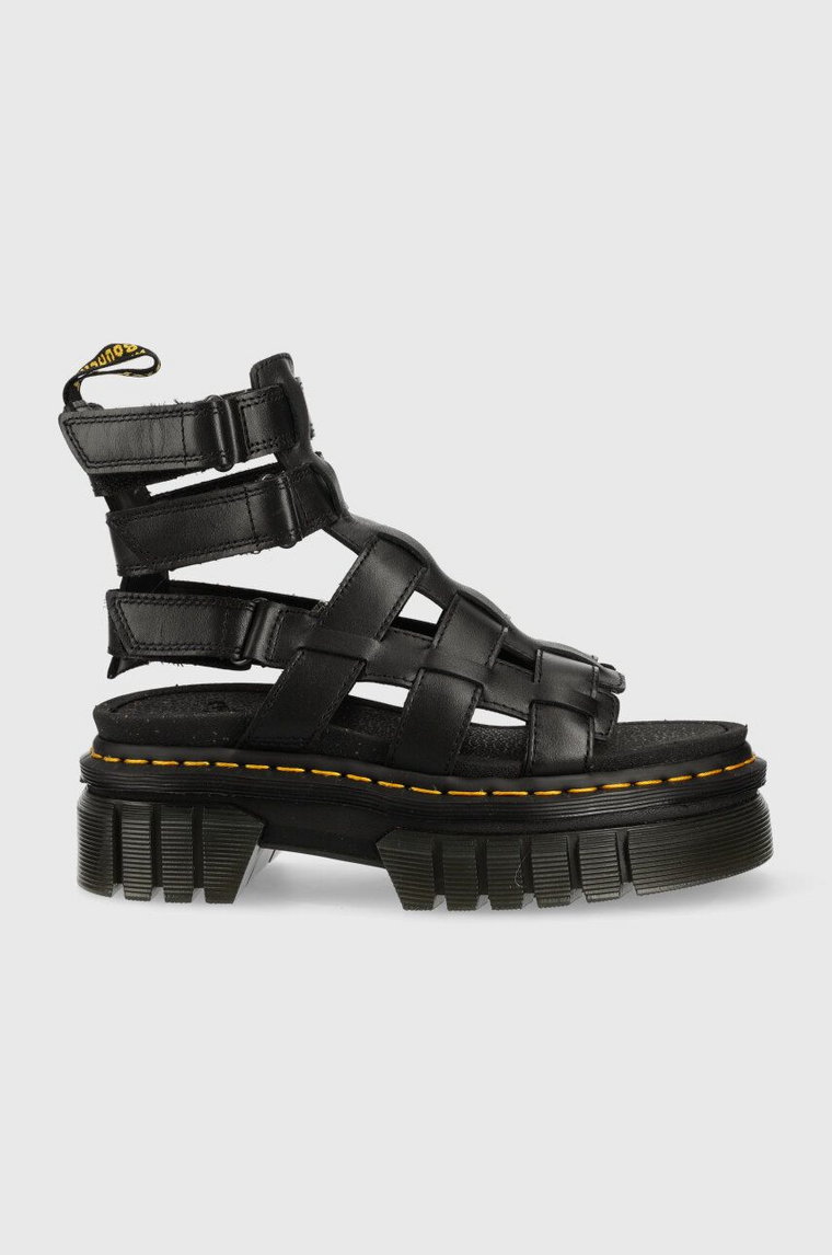 Dr. Martens sandały skórzane Ricki Gladiator damskie kolor czarny na platformie DM27402001.Ricki.Gladi-Blck.Nap.L