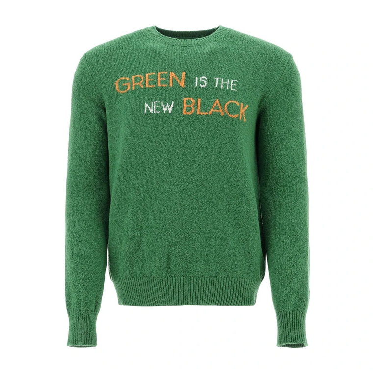 Zrównoważony Zielony Sweter Bouclé Herno