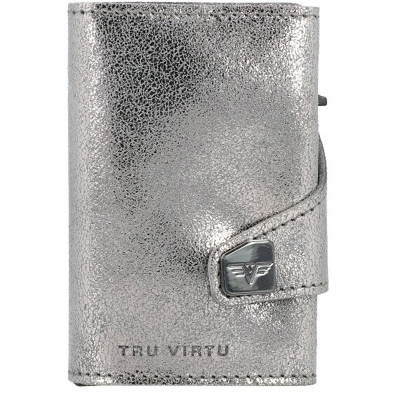 Tru Virtu Etui na karty kredytowe Click & Slide RFID Leather 6,5 cm silvergrey-silv