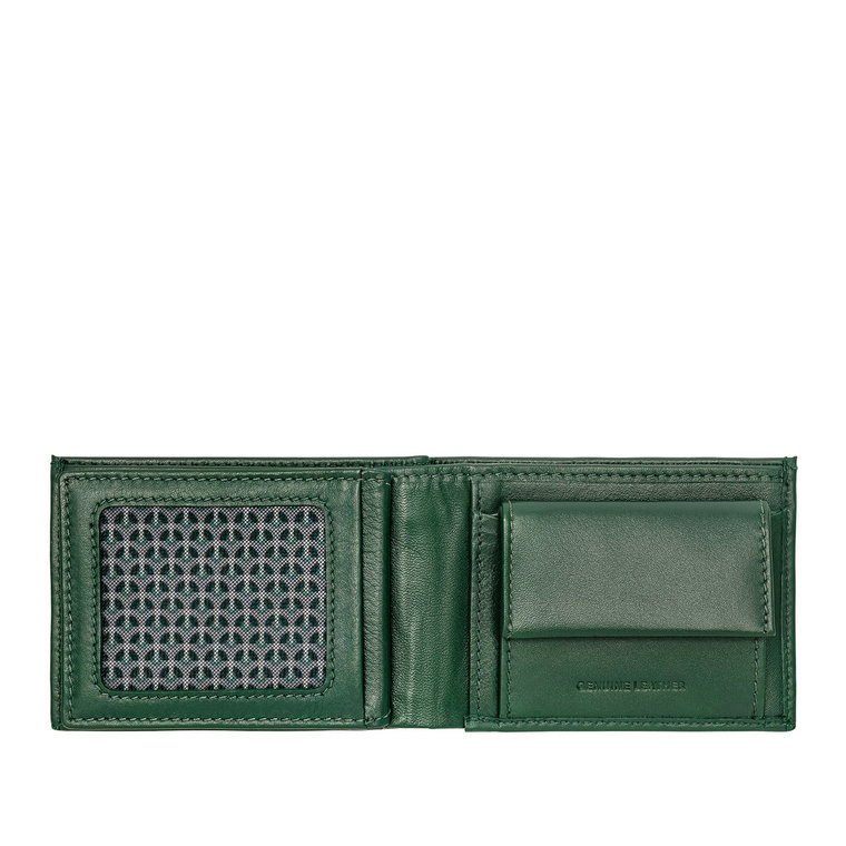 Minimalistyczny portfel męski Nuvola Pelle z miękkiej skóry z kieszenią na monety, składanym okienkiem na gotówkę