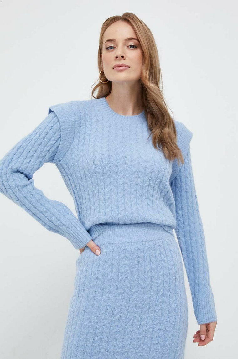 Silvian Heach sweter damski kolor niebieski