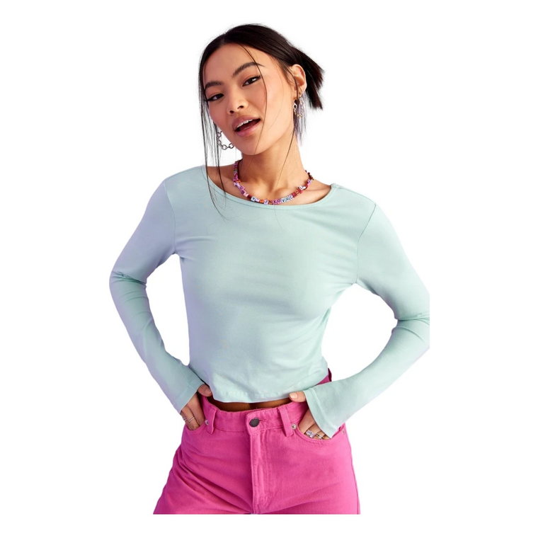 Krótki Zielony Damski Crop Top Only