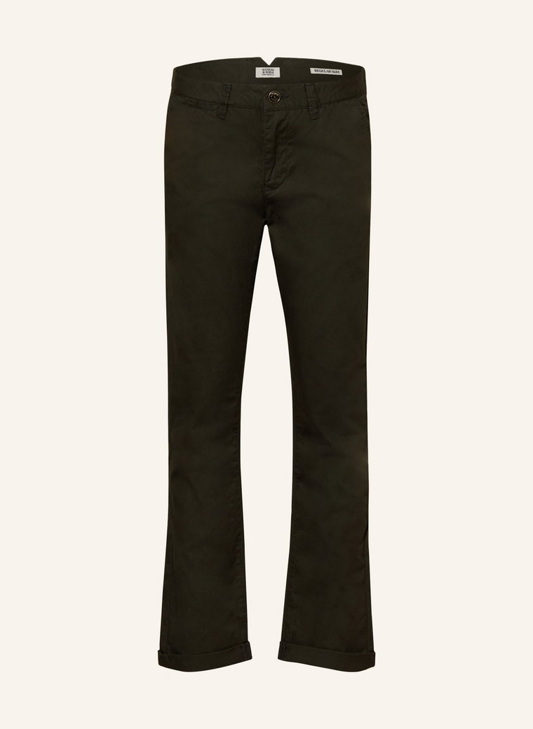 Scotch & Soda Chinosy Regular Slim Fit gruen