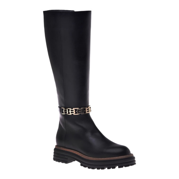 Black calfskin boot Baldinini