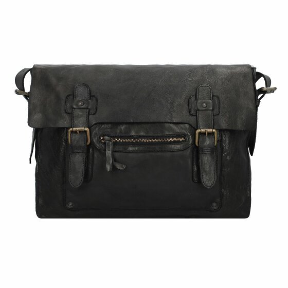 Harold's Submarine Messenger Leather 37 cm schwarz