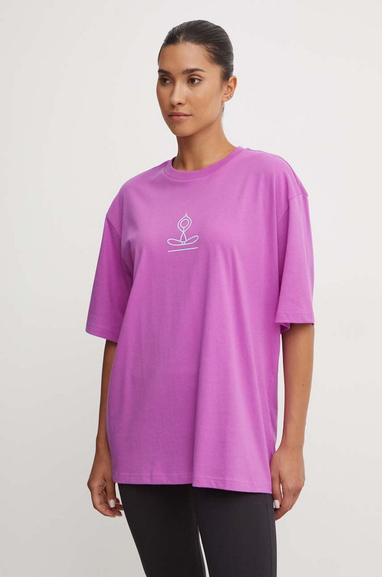 adidas Performance t-shirt Yoga damski kolor fioletowy IW0130
