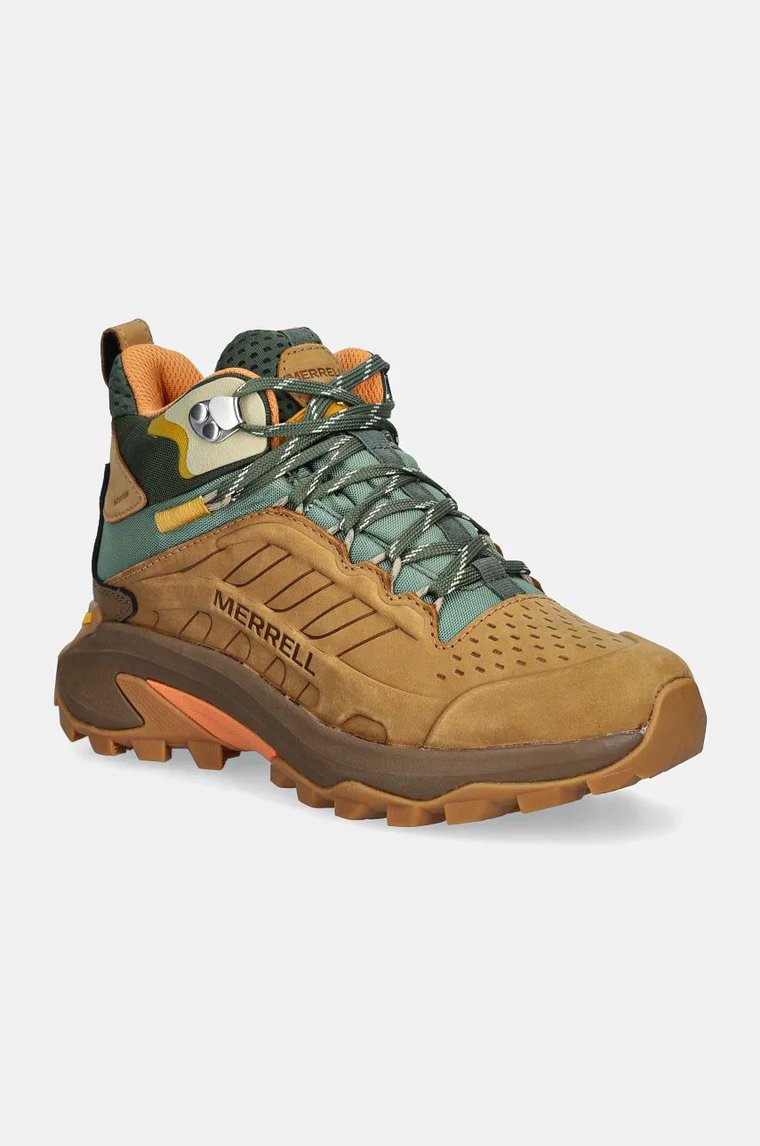 Merrell buty Moab Speed 2 Leather Mid Waterproof damskie kolor brązowy lekko ocieplone J038426