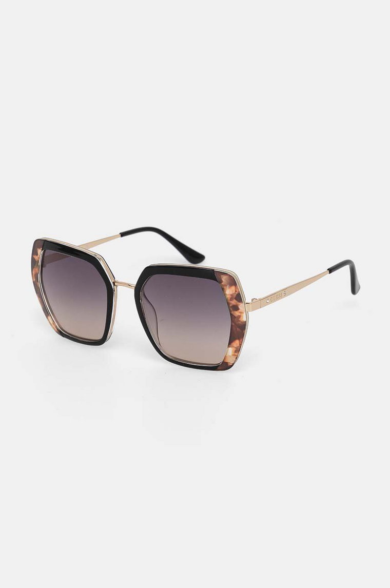 Guess okulary przeciwsłoneczne damskie kolor złoty GF6174 01B