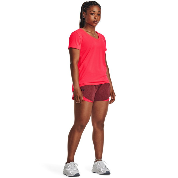 Damskie spodenki treningowe Under Armour Play Up Short 3.0 Twist - bordowe