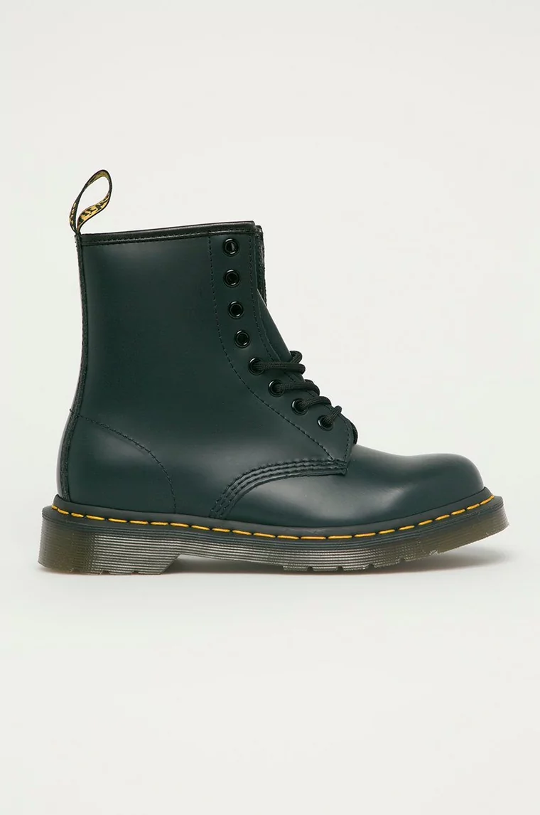 Dr. Martens workery skórzane 1460 kolor granatowy na płaskim obcasie DM11822411