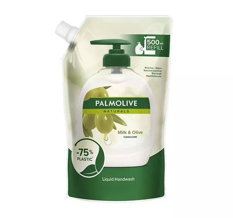 PALMOLIVE NATURALS CLEAN & CARE MILK & OLIVE MYDŁO W PŁYNIE DO RĄK REFILL 500ML