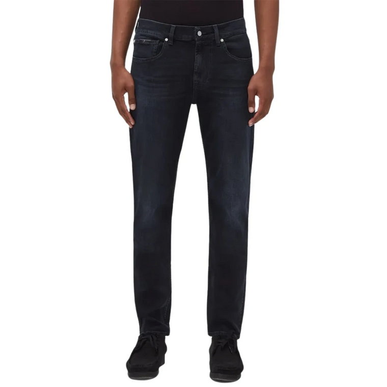 Slimmy Tapered Special Edition Stretch Tek Principle Czarny 7 For All Mankind