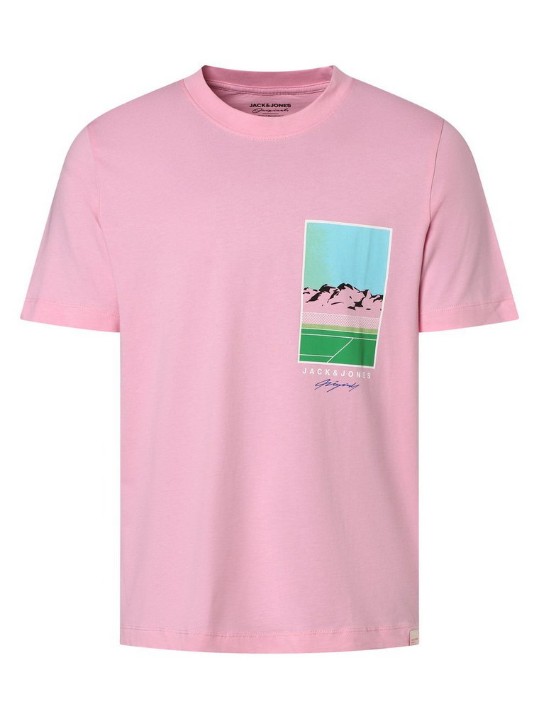 Jack & Jones - T-shirt męski  JORTulum, wyrazisty róż