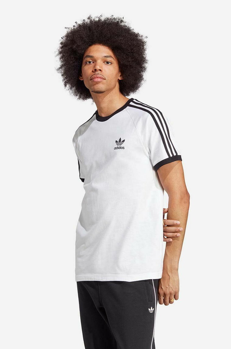 adidas Originals t-shirt bawełniany 3-Stripes Adicolor Classics kolor biały wzorzysty IA4846