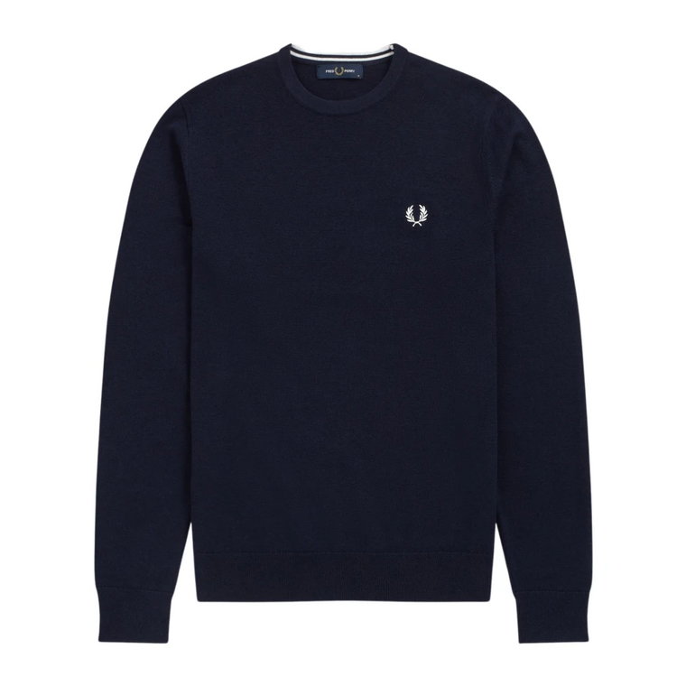 Klasyczny Sweter z Okrągłym Dekoltem Fred Perry