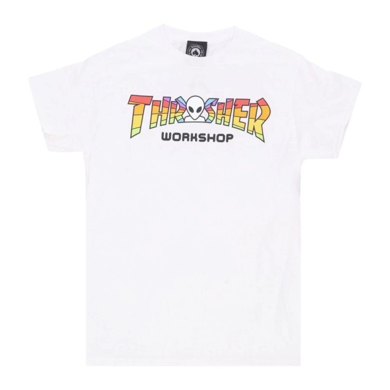 Biała Męska Koszulka z Własnym Logo Thrasher