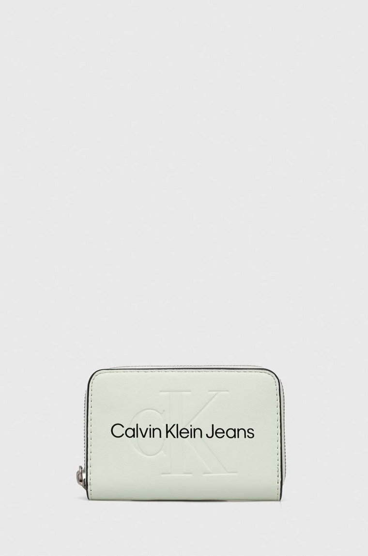 Calvin Klein Jeans portfel damski kolor zielony