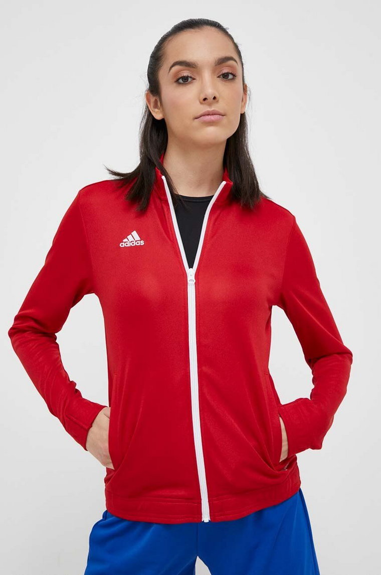 adidas Performance bluza treningowa Entrada 22 kolor czerwony gładka H57562