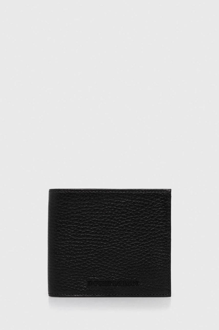 Emporio Armani portfel skórzany męski kolor czarny