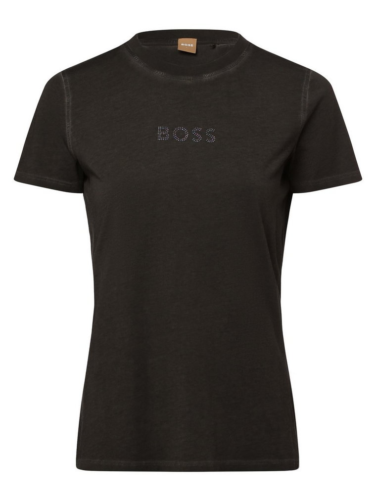 BOSS Orange - T-shirt damski  C_ElogoSp, czarny
