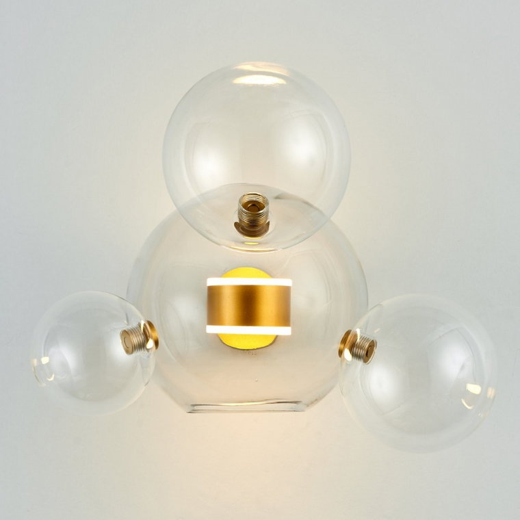 Lampa ścienna bubbles -3+1w led złota 3000 k kod: ST-0801W-3+1 gold