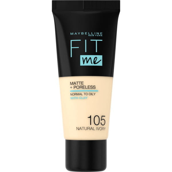 Maybelline Fit Me Matte & Poreless Foundation matujący podkład do twarzy 105 Natural Ivory 30ml