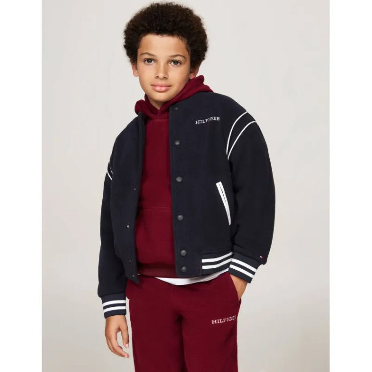 Tommy Hilfiger Polarowa kurtka bomber | Oversize fit