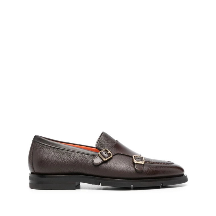 Klasyczne Brązowe Dong Loafers Santoni