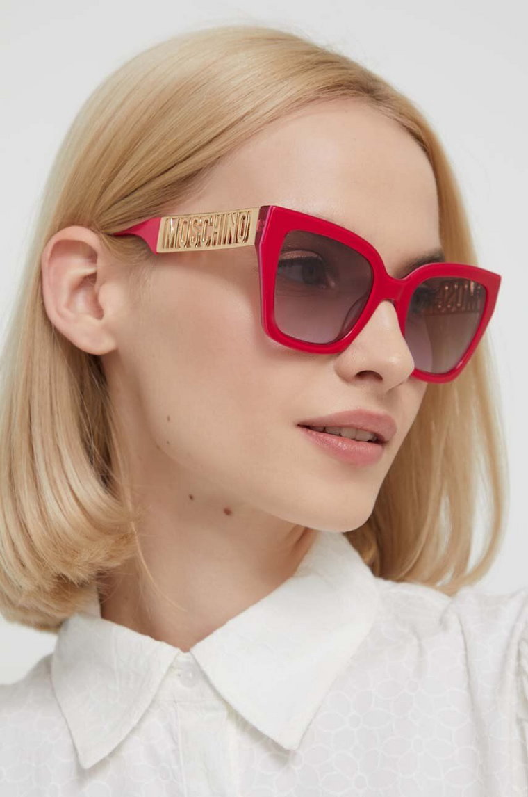 Moschino okulary przeciwsłoneczne damskie kolor różowy MOS161/S