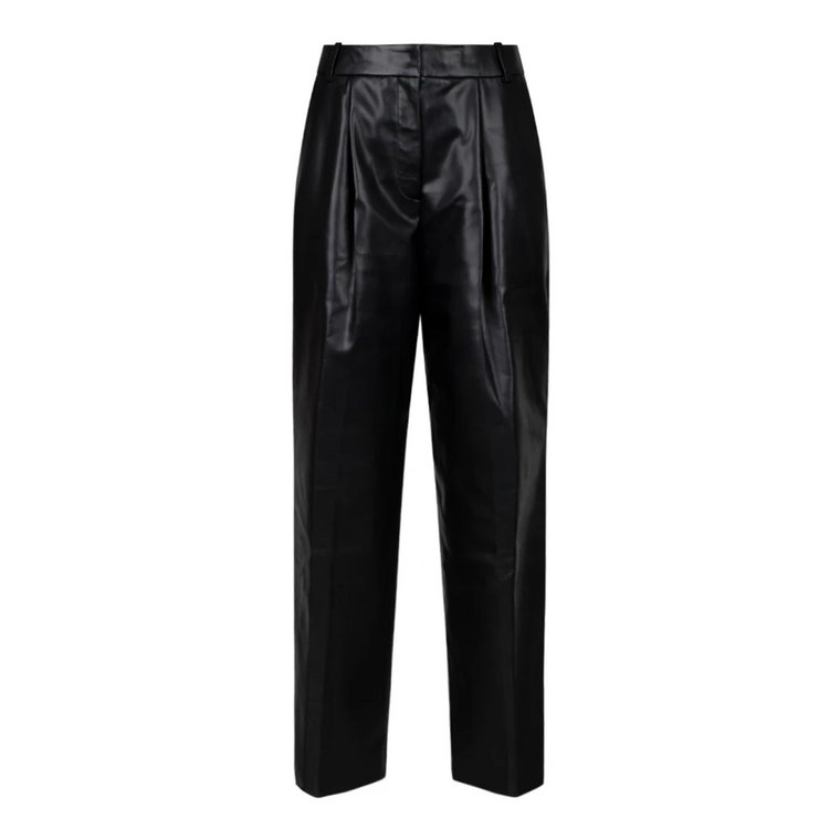 Czarne Spodnie Skórzane Re-Gen Calvin Klein