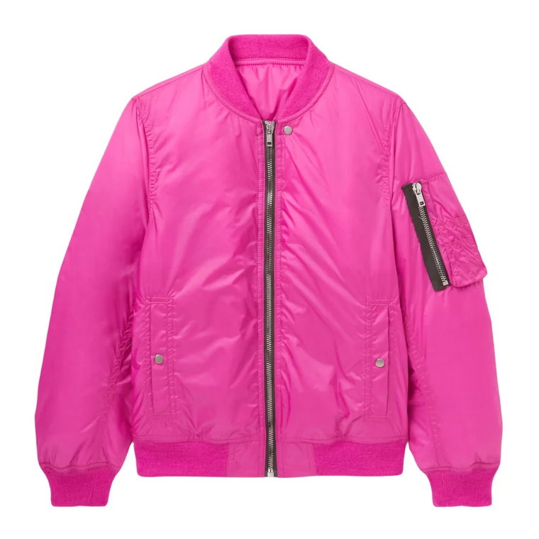 Kurtka Bomber Fuchsia Pikowany Design Rick Owens