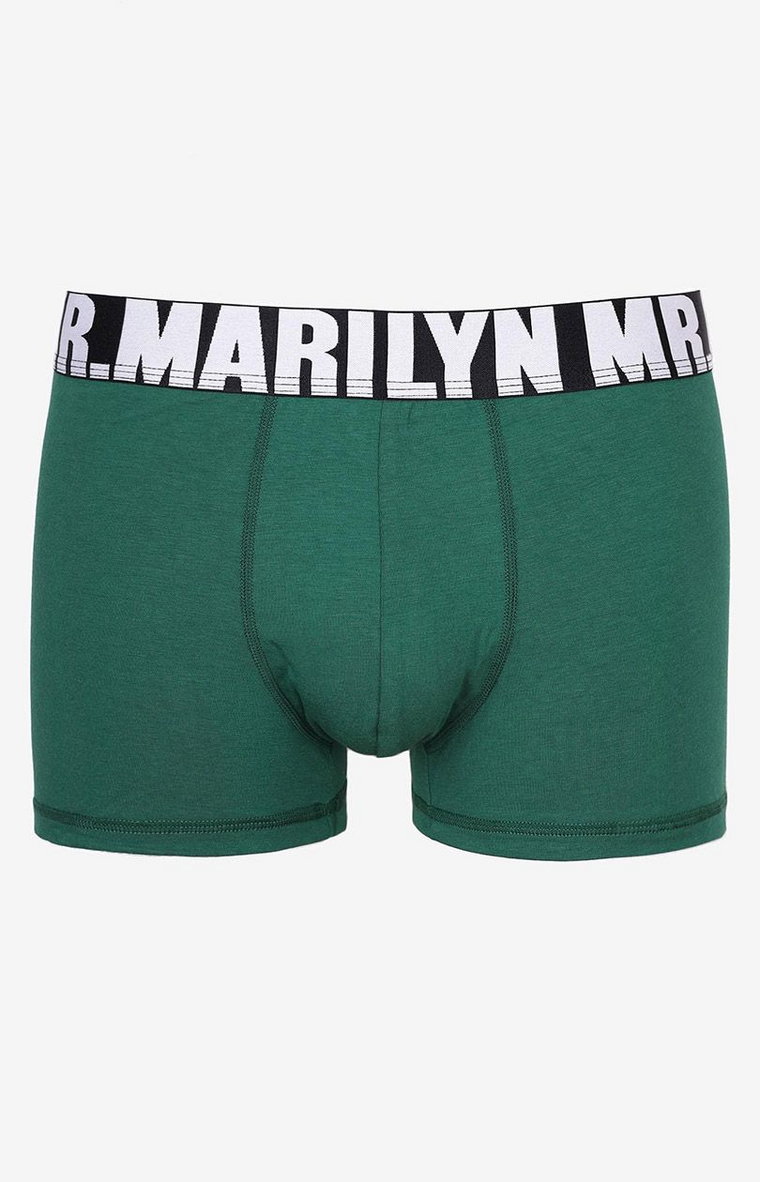 Marilyn bokserki męskie zielone Letters Boxer, Kolor zielony, Rozmiar L, Marilyn