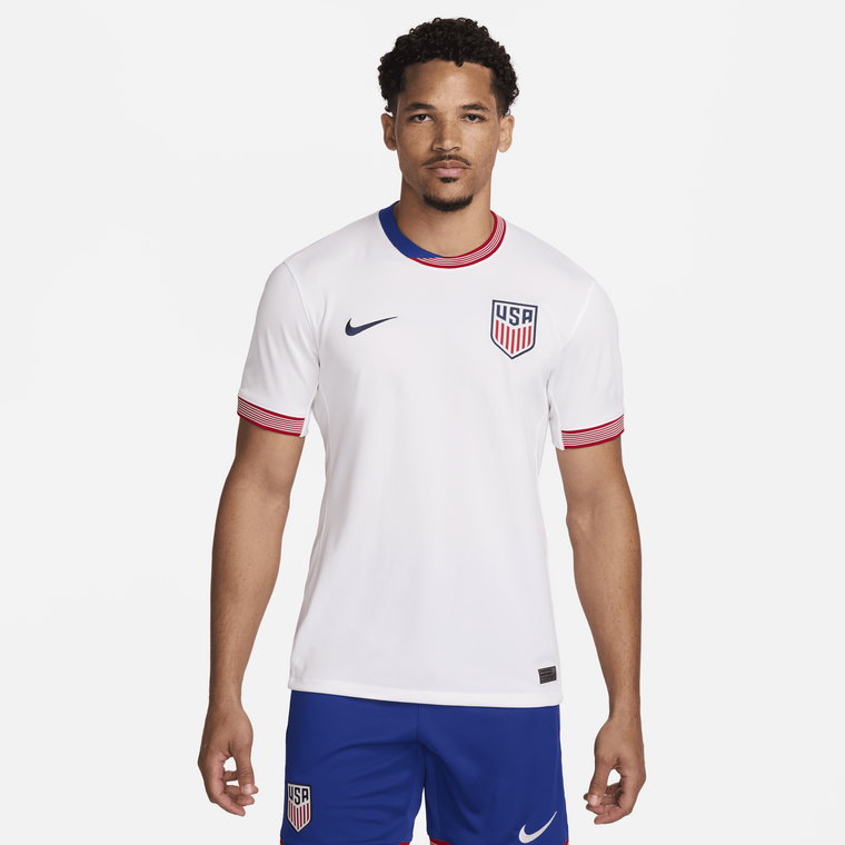 Męska koszulka piłkarska Nike Dri-FIT USMNT Stadium 2024 (wersja domowa)  replika - Biel