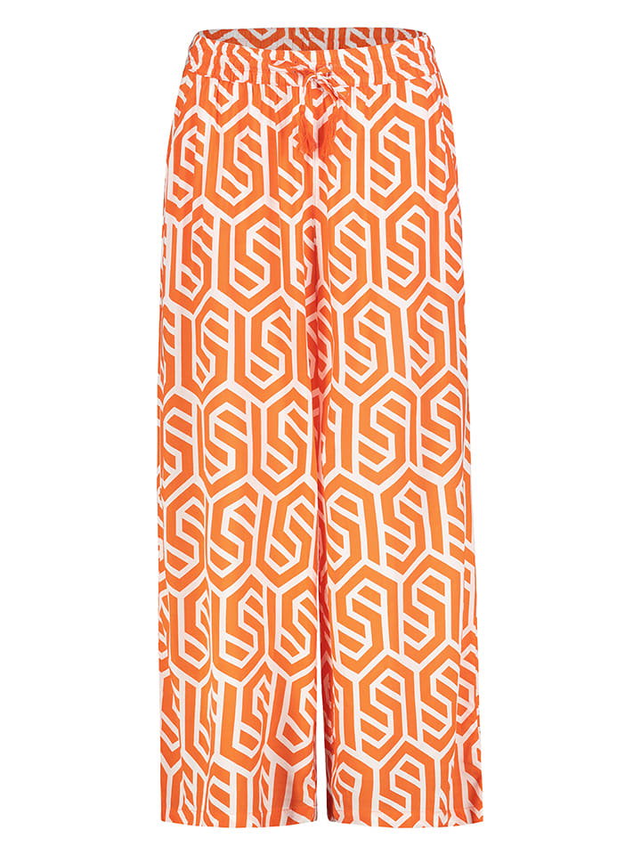 Sublevel Spodnie w kolorze biało-pomarańczowym