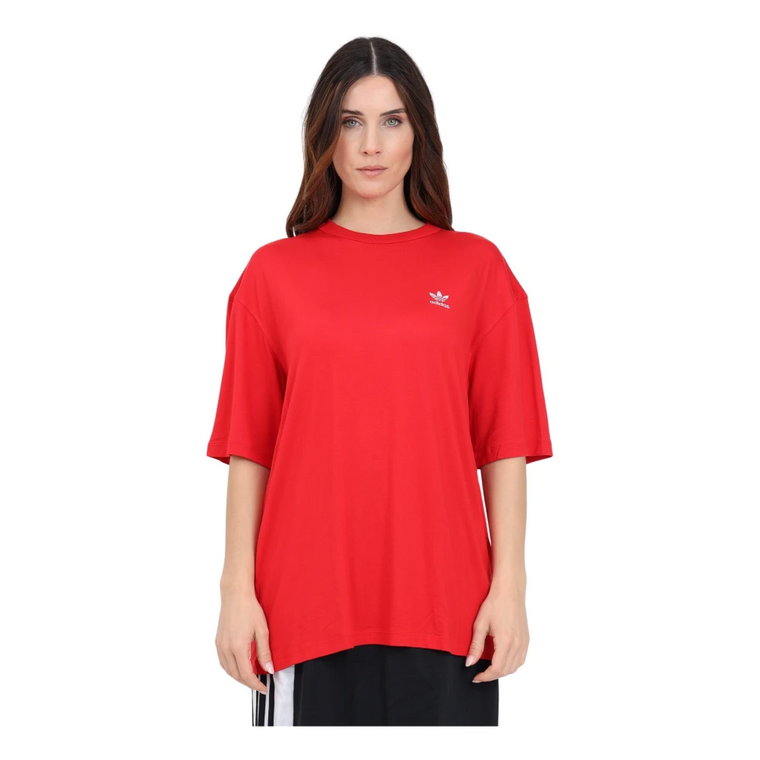 Scarlet Trefoil Oversize Logo Tee Adidas Originals
