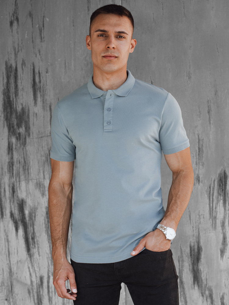 Koszulka męska polo błękitna Dstreet PX0608