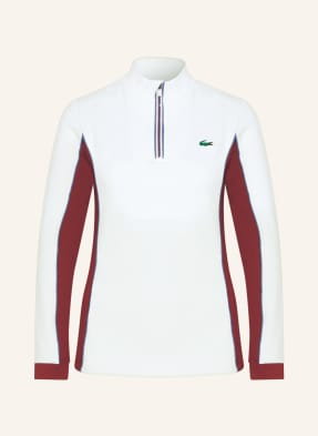 Lacoste Sweter Typu Troyer weiss
