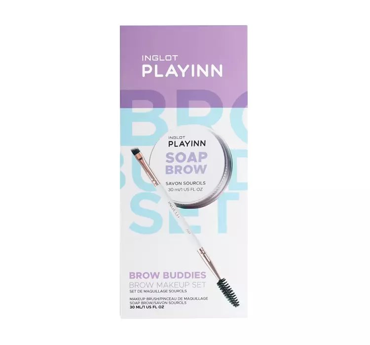 INGLOT PLAYINN BROW BUDDIES ZESTAW DO MAKIJAŻU BRWI