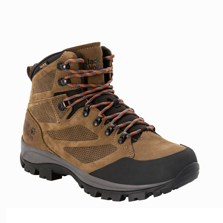 Buty męskie trekkingowe Jack Wolfskin REBELLION TEXAPORE MID M brown / red - 40,5