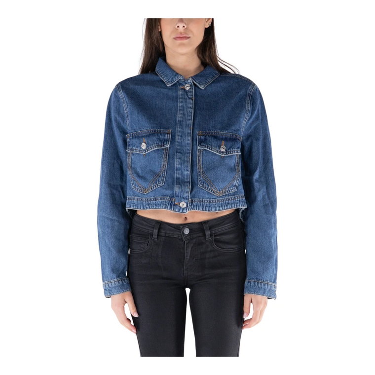 Kurtka Cropped Denim Moschino