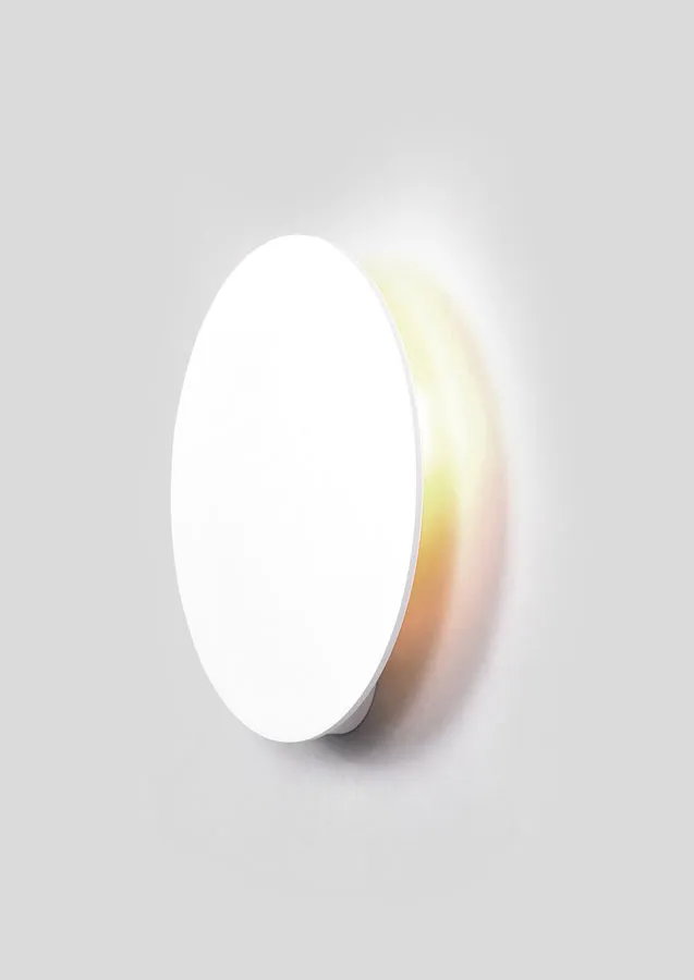 Biały minimalistyczny okrągły kinkiet 30 cm - A478-Izor