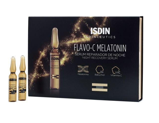 Isdin Isdinceutics Flavo-C Melatonin Serum do twarzy w ampułkach