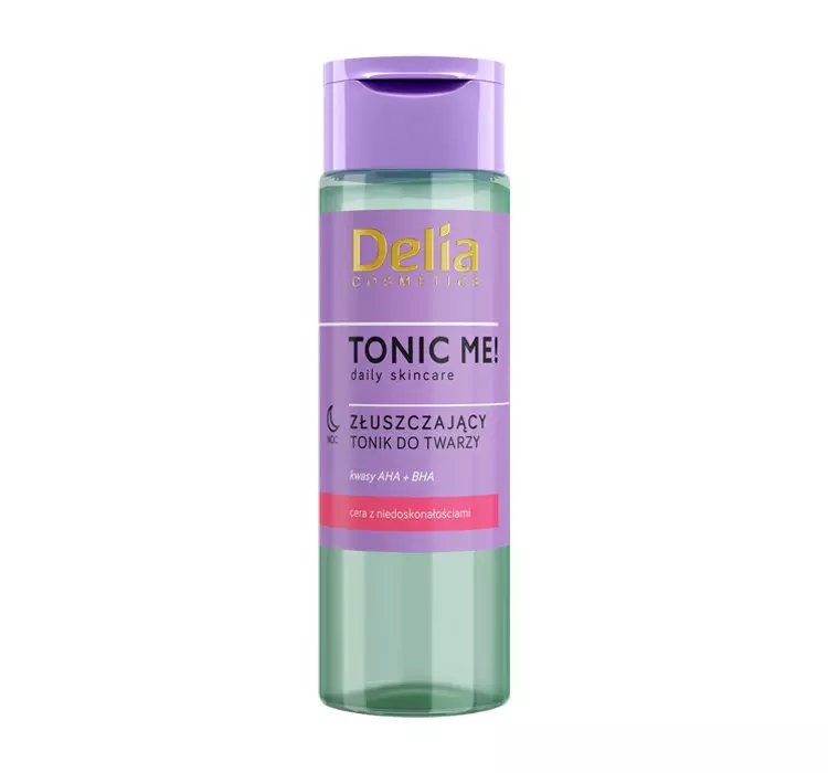 DELIA TONIC ME! ZŁUSZCZAJĄCY TONIK DO TWARZY DO SKÓRY TRĄDZIKOWEJ I Z NIEDOSKONAŁOŚCIAMI 200ML