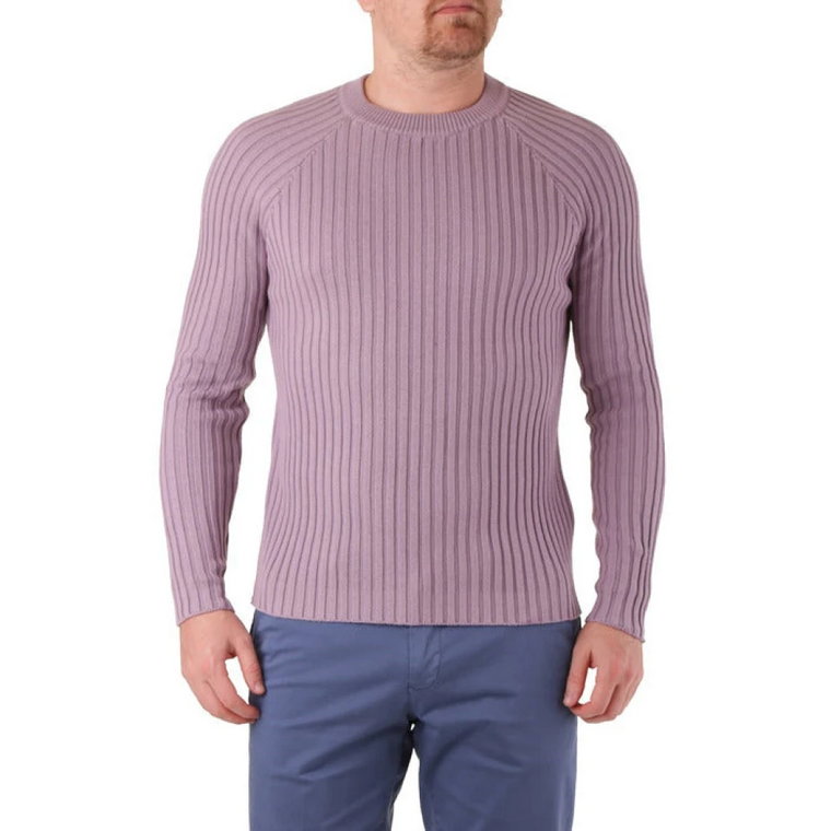 Fioletowy Bawełniany Sweter Dla Mężczyzn Liu Jo